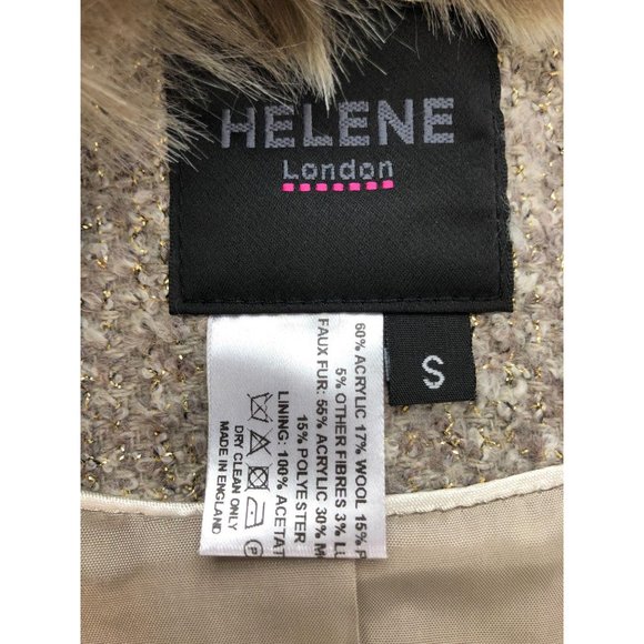 Helene Berman Faux Fur Detachable Collar Jacket S NWT - Picture 8 of 11